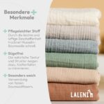 Laleni Musselin Bettwäsche Set 100x135cm + Kissenbezug 40x60cm – 100% Baumwolle, OEKO-TEX zertifiziert – Bild 7