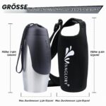 VIVAGLORY Hundetrinkflasche 750ml mit Neopren-Halter & Tragegurt – Edelstahl für unterwegs – Bild 6