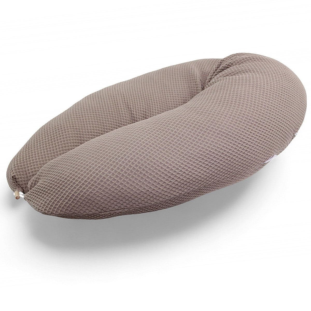 HOBEA-Germany Stillkissen 190 cm Waffelmuster Taupe – OEKO-TEX® & IGR zertifiziert