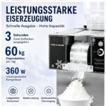 OUKANING Schneeflocken-Eisbereiter 60kg/Tag – Kommerzielle Eismaschine Edelstahl für Cafés – Bild 4