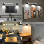 VIIVUU LED Wandleuchte mit Akku & Fernbedienung – 360° drehbar, 10 Helligkeitsstufen, 2er Set – Bild 8