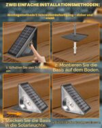 Bzavor 6er Set Solar-Treppenleuchten IP65 – Warmweiss LED Aussenbeleuchtung für Treppen & Terrasse – Bild 7
