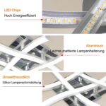 Sweier 4-Flammig LED Deckenleuchte 28W dimmbar mit Fernbedienung – Modern & energieeffizient – Bild 4