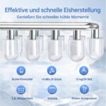 WIE Eiswürfelmaschine 1.3L – 9 Würfel in 6 Minuten, 12 kg/Tag, selbstreinigend – Bild 4