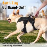 rabbitgoo Hundegeschirr Grösse M mit Tragegriff – Sicherheitsgeschirr für mittlere Hunde – Bild 5