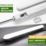 TONFFI 120cm LED Feuchtraumleuchte 36W IP65 – 4500 Lumen Kaltweiß für Keller & Garage – Bild 2