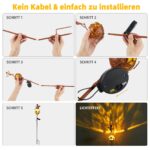 JOYCREATOR Solar Gartenleuchten 2er Set – IP65 Wasserdichte Fee Deko mit LED für Balkon & Terrasse – Bild 7