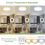LEZOE 30cm LED Deckenleuchte mit Bewegungsmelder – 24W dimmbar, 2400lm für Badezimmer & Flur – Bild 2