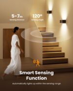 FULNIX LED-Wandleuchte mit Bewegungsmelder & Fernbedienung – 8000mAh Akku für Schlafzimmer – Bild 2