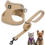 BELLA & PAL Hundegeschirr XS mit Air Mesh & Leine – Step-in Geschirr für kleine Hunde