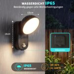 NIORSUN Akku-Aussenlampe mit Bewegungsmelder – 10000mAh, 4 Modi, dimmbar & IP65 – Bild 6