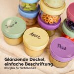 KeaBabies 12er-Pack Babybrei Glasbehaelter 120ml – Leckfrei & Mikrowellengeeignet – Bild 6