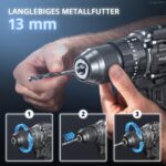 STAHLWERK Akku-Schlagbohrschrauber ASB-20 ST 20V Brushless – 60 Nm, 2-Gang, 4 Ah Li-Ion, 50-tlg. Set – Bild 5