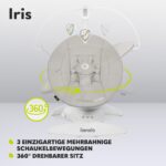 Lionelo Iris Elektrische Babywippe 360° drehbar – 5 Wiegegeschwindigkeiten für Babys bis 9 kg – Bild 4