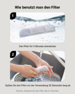 DownyPaws Katzenbrunnen Ersatzfilter 6er Set – Mehrstufiges Filtersystem für DPWFP6 – Bild 4