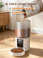 PETVION Futterautomat Katze 4L – Programmierbar bis 6 Mahlzeiten mit Portionskontrolle – Bild 3