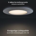 Scandinavian home Lysea 6er LED Einbaustrahler 230V 4,5W – Warmweiss für Bad & Wohnraum – Bild 2