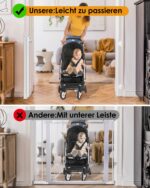 derimkcoa 2er Set Ausziehbares Treppenschutzgitter 0–140 cm – Sicherheitstor für Babys & Haustiere – Bild 3