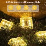 4er Set Solar Pflastersteine 10x10x5cm – LED Bodenleuchten für Garten & Balkon – Bild 4