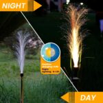 Yeeteesy Solar-Schilfrohr Leuchten 2er Set – Warmweisse Gartendeko mit IP65 Wasserschutz – Bild 2