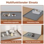 Pawinner Katzenstreu Matte 80x56cm Silikon – Wasserdicht & rutschfest für saubere Böden – Bild 7
