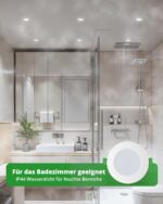 HOMEOW LED Einbaustrahler 7W Kaltweiß 6000K – Flache Deckenspots IP44 für Bad & Küche, 12er Set – Bild 6