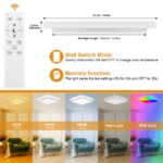 LEZOE 24W RGB LED Deckenleuchte 2400lm Dimmbar – Farbwechsel & Fernbedienung für alle Räume – Bild 9
