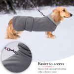 Geyecete Polarfleece Hundemantel für Dackel – Wärmend & Wasserdicht mit Geschirröffnung – Bild 4