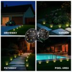 NIBSHOOM 12er Set Solar Bodenleuchten – IP68 Gartenbeleuchtung mit 8 LED & Warmweiss – Bild 8