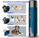 YABIFE Elektrischer Krallenschleifer für Hunde & Katzen – 3 Geschwindigkeiten, superleise Tierpflege – Bild 6