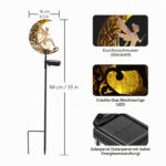 YJFWAL Mond-Solarleuchte 84cm – Gartendeko Elfe mit LED & Auto-Funktion – Bild 3