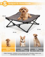 KingCamp Erhöhtes Hundebett Klappbar Grösse S – 2-in-1 Hundeliege mit Mesh & Wintermatte – Bild 2