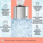 Oneconcept Crushed Ice Maschine – Elektrischer Eiscrusher mit 15 kg/h Produktionskapazität – Bild 3