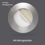 Scandinavian home Lysea 6er LED Einbaustrahler 230V 4,5W – Warmweiss für Bad & Wohnraum – Bild 4