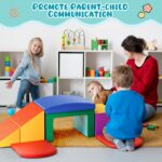 Lischwert Schaumstoff-Bausteine 6er Set – Farbenfrohe Grossbausteine für Kleinkinder – Bild 4