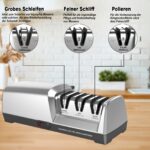 Herboom Elektrischer Messerschärfer mit 3-stufigem Diamant-Schleifmittel-System – Bild 3