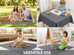 WOMUMON Spritzschutzmatte 130x130 cm – Wasserdicht & Rutschfest für Hochstuhl & Basteln – Bild 7