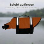 Satiskid Hundeschwimmweste Grösse S – Rettungsweste mit Griff & Reflektoren für kleine Hunde – Bild 5