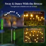 Caldarax 4er Set Firefly Solarlampen – Warmweisse LED Gartenleuchten mit 2 Modi für Aussen – Bild 4