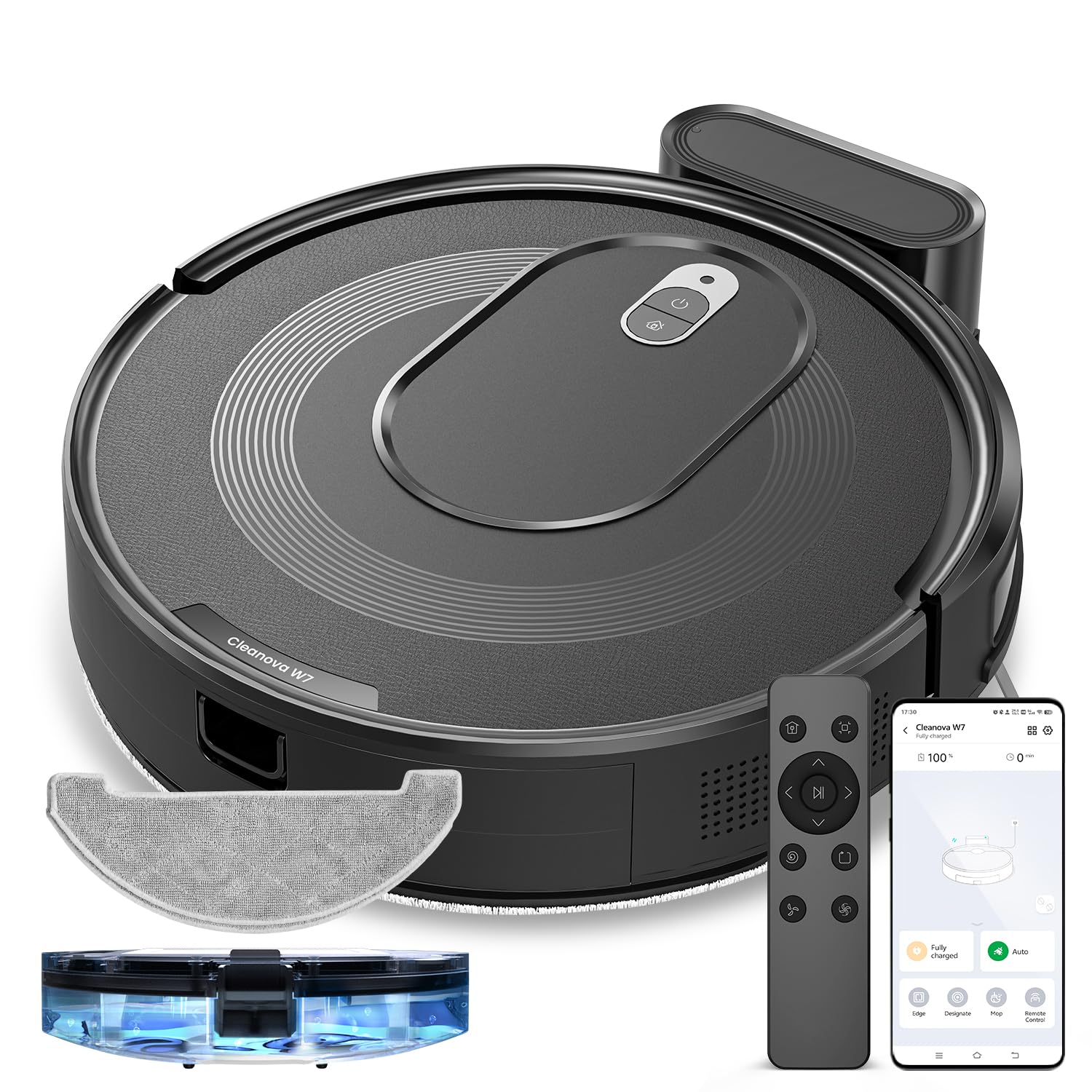 Vexilar W7 Saug- und Wischroboter 3in1 – 4000Pa Saugkraft für Tierhaare & Hartböden