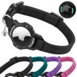 AirTag Katzenhalsband mit leuchtender Halterung – Sicherheitshalsband für Katzen & Welpen