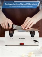 FOHERE Elektrischer Messerschärfer 5 in 1 – Professionelle Schärfanlage mit Diamantschleifmitteln – Bild 6