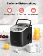 CROWNFUL Eiswürfelmaschine tragbar – 9 Eiswürfel in 6 Minuten, 12 kg/24h – Bild 5
