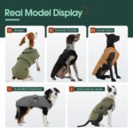 Kuoser Hundewintermantel mit Fleecefutter – Reflektierende Wärmejacke für kleine bis grosse Hunde – Bild 5