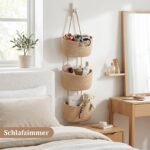 TeoKJ 3-stöckiger Hängekorb aus Baumwollseil – Wandorganizer für Tür & Badezimmer – Bild 9
