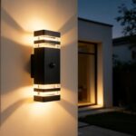JNR Außenleuchte mit PIR Bewegungsmelder – IP54 Aluminium Wandlampe 2x5W GU10 – Bild 6