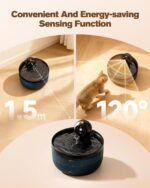 GOOIFUN Katzenbrunnen Kabellos 2.6L mit Sensor & Akku – Intelligenter Trinkbrunnen für Katzen – Bild 4