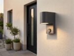 meineWunschleuchte Außen-Wandleuchte Anthrazit mit Bewegungsmelder – Moderne Downlight für Hauseingang – Bild 7