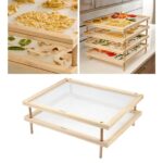 Fenteer Holz Dörrgitter 30x40cm – Stapelbarer Trockenständer für Obst, Fleisch & Gemüse – Bild 5