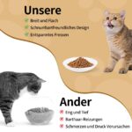 6er Set Keramik Katzennapf flach – Schnurrbart-freundlich & spülmaschinenfest für Katzen – Bild 7